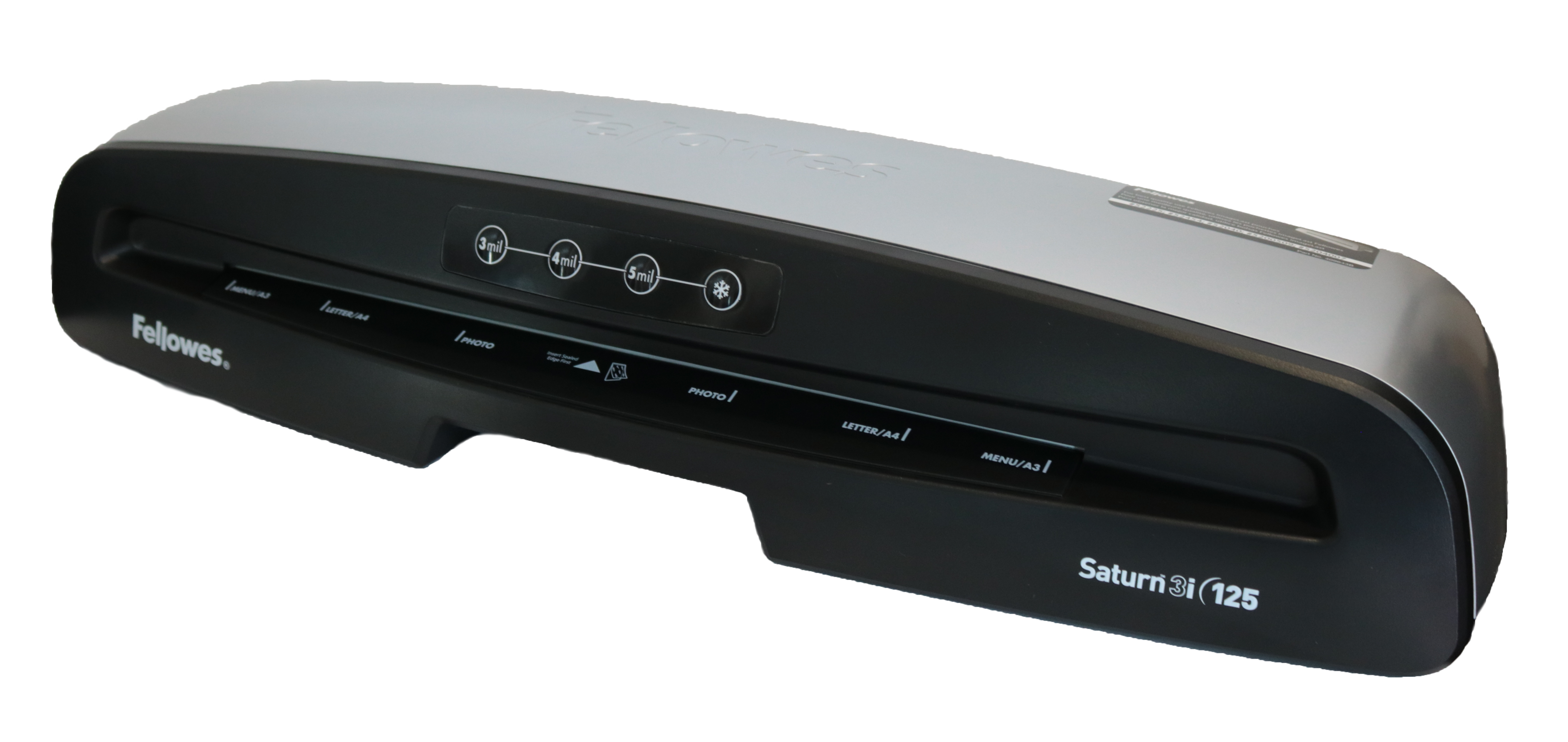 A black and gray laminator.