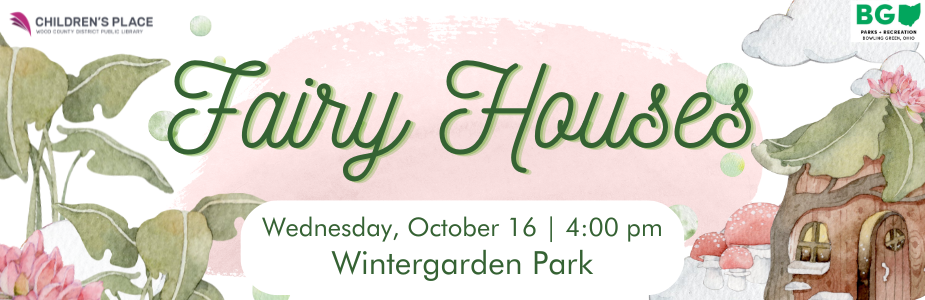 Build your own fairy house on Wednesday, October 16 at 4:00 pm.